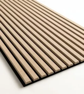 3D Model Design Wood PET Acoustic Panel Modern Slat Wall Panels for Living Room Bedroom Hotel