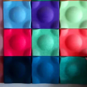 3D Modern Polyester Fiber PET Acoustic Wall Panel Highly Effective Sound Absorption for Living Room Bedroom