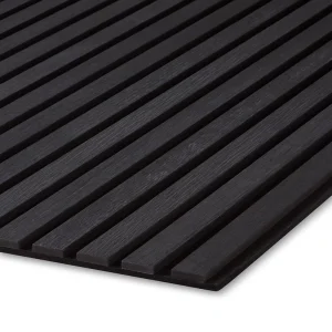 3D Soundproof Wall Panels Black Wooden Acoustic Wall Panels Wall Interior