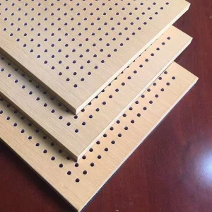 3D Wall Panel Fireproof Perforated Acoustic Panel Eco Friendly Acoustic Wood Wall Panel for School