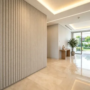 3D Wave Acoustic Wall Panel 1220x2440mm Fireproof Eco Friendly High Sound Absorption NRC 0.85 0.95 Restaurant Use