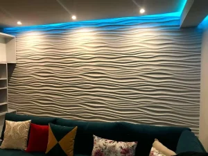 3D Wave MDF Wood Wall Panels Custom Textured Acoustic Decor Boards for Shop Interior Wall Decoration