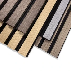 3D Wood and PVC Veneer MDF Wave Board Decorative Flexible Curly Bendable Curved Slat Acoustic Wall Panel Wall Akupanel