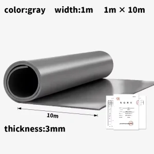 3mm*1m Laying High-voltage Insulating Rubber Mat Anti-slip Rubber Floor Mat