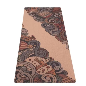 3mm Thick Long Cork Yoga Mat with Carrying Bag, Eco-Friendly Anti-Slip, Custom Logo