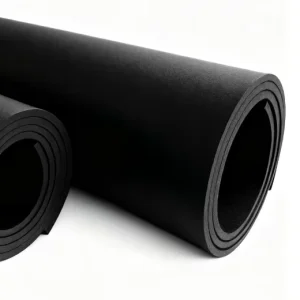 3mm Thick Shock-Absorbing Black Rubber Gym Floor Mat for Home Gym Sports Bedroom Use