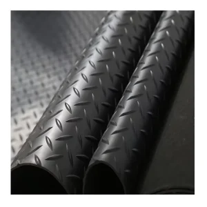 3mm x 4ft Diamond Plate Anti Slip Rubber Vinyl Flooring Roll 4mm Rubber Matting for Vans Workshop Walkway Trailer