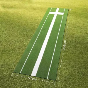 3’x 10′ Green Softball Pitchers Mat With Carrying Case with 5mm PU Foam Super Grip Technology