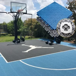3×3 Anti slip PP Half Basketball Court Interlocking Flooring Tile Outdoor Sport Court Floor Easy Install Modular Futsal Court