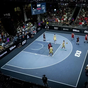 3×3 Basketball Court Flooring Elastic Interlocking Floating Thermoplastic Court Tiles