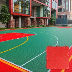 3×3 Basketball Tennis Court Flooring 15mm Indoor Outdoor Sports Plastic Floor TPE Free Sample Badminton Court Flooring