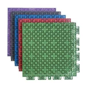 3×3 PP Outdoor Interlocking Sports Court Flooring Tiles, Non-Slip Modular Basketball Court Flooring