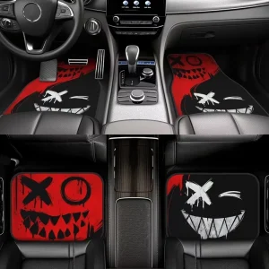 4-Piece Crystal Velvet Custom-Pattern Car Floor Mat Set, Factory Supply