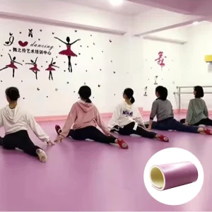 4.0mm 5.0mm Black Gray Color Ballet Dance Studio Vinyl Floor in Roll Mat Pvc Sport Flooring