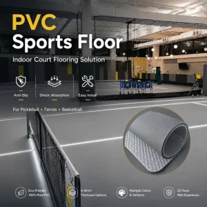 4.5mm Eco Friendly PVC Vinyl Sports Flooring Mats Pickleball Indoor All Sport Courts for Basketball Portable Flooring