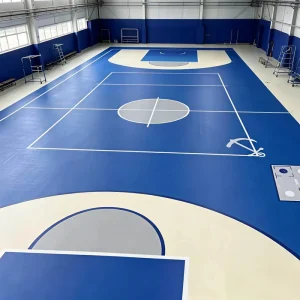 4.5mm Gem Texture Indoor Multi-Sport PVC Flooring Easy-Install Anti-Bacterial