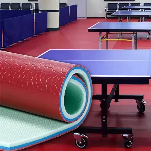 4.5mm Gem Texture Multi Sport Indoor PVC Court Flooring Easy Install Non Toxic RoHS Certified