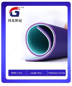 4.5mm Indoor Vinyl Badminton Court PVC Sports Flooring Pickleball Volleyball Court Green Blue Gray