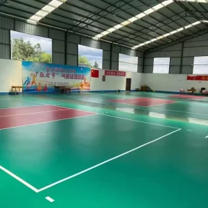4.5mm Thick PVC Sports Flooring Mat for Indoor Multi-Sport Courts Home Fitness and Exercise