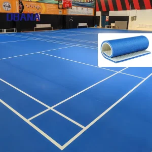 4.5mm Thick PVC Sports Flooring for Indoor Badminton Courts Shock-Absorbing Non-Slip Wear-Resistant