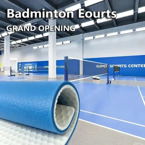 4.5mm Water Cube Texture Indoor Sports Flooring All-in-one Mat for Badminton Eco Non-toxic Custom Color