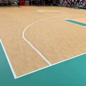 4.5mm Wood Look Anti slip Sports Floor Commercial Pvc Vinyl Flooring for Indoor Basketball Court