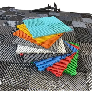 40*40*1.8cm Interlocking PP Garage Flooring Tiles Anti-Slip Workshop Floor Tiles with Easy Click Installation