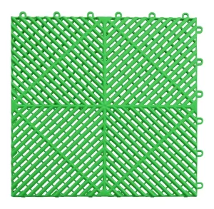 40*40*1.8cm PP Interlocking Click Non-Slip Waterproof Exterior Flooring Tiles for Supermarkets and Workshops