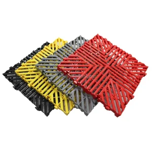 40*40*3.0mm Eco-Friendly Waterproof Fireproof Anti-Slip Plastic Vinyl Flooring with 3D Design and Click Lock for Car Washes and Car Shows