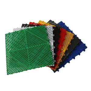 400x400x18mm Anti Slip Plastic Interlocking Garage Floor Tiles