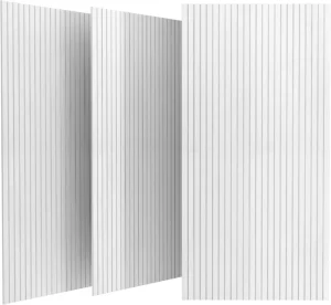 48″ X 24″ White PET Felt Sound Absorbing Acoustic Panels with Modern Design NRC 0.8 for Home Office KTV and Cinema Wall Decoration