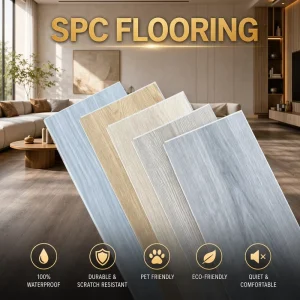 4mm SPC Flooring Waterproof Click Installation Anti-Skid Rigid Core Stone Plastic Vinyl Plank