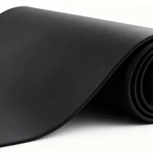 4mm Thickness High Quality Rubber Gym Flooring Membrane (Black) Two Sizes (1.25m/1m) Shock Absorbing Durable Easy Installation