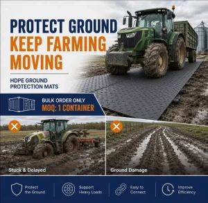 4×8 HDPE Plastic Sheet Track Mat Temporary Ground Mat Road Protection Mat