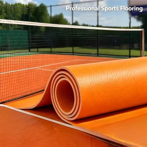5.0mm Gem Texture All-Weather Outdoor Sports PVC Flooring UV Stabilized Wear Proof