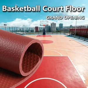 5.0mm Outdoor Gemstone Texture PVC Sports Court Flooring Roll Thermal Insulation Scratch Resistant Vinyl Mat