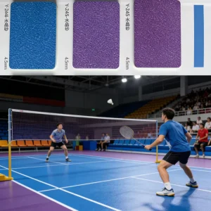 5.0mm Thickened Crystal Sand Sports PVC Floor Eco friendly Long lasting Anti aging High Stability Training Competition Dual use