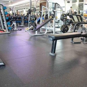 50*50*1.5cm Black Rubber Spotted Gym Anti-Slip Floor Tiles Gymnastics Sports Protection Floor