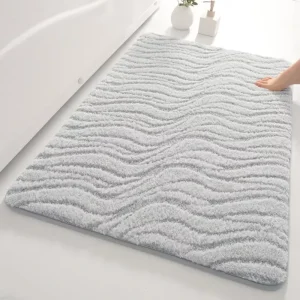50 x 80 cm Plaid Water-Absorbent Bath and Shower Mat Set, Door and Kitchen Floor Mats