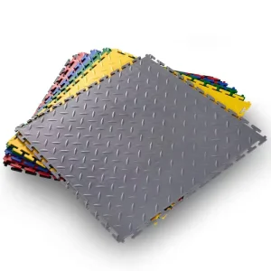 500x500mm Stain Resistant PVC Interlocking Floor Tiles with 6-8Ton Load Capacity for Playground