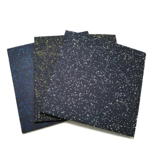 500x500x15mm Rubber Gym Flooring Mats for Commercial Fitness, Shock Absorption and Noise Reduction