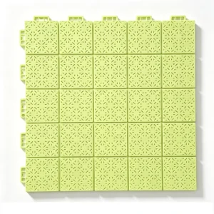 52 x 52 cm PP Interlocking Floor Tiles, 25-Grid, Soft Joint, for Kindergarten Sports Grounds