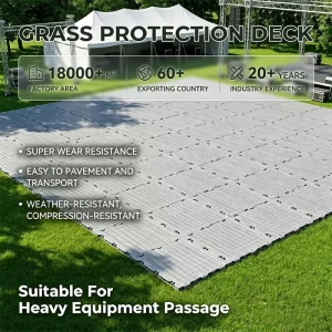 55mm PP Grass Protection Mat 1000x1000mm Interlocking Turf Flooring Forklift Accessible