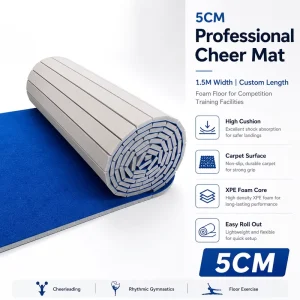 5CM Cheer Mat 1.5M Width Custom Length Foam Floor for Competition Training