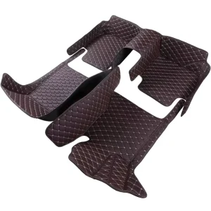 5D Leather Car Floor Mats with Heel Pad, Anti-Slip, 3-Piece Set, 10mm Thick, for 1 Series
