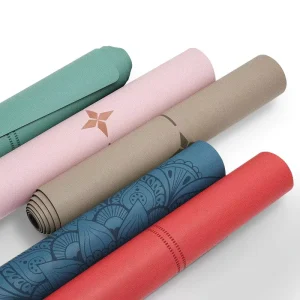 5mm Anti-Slip PU Rubber Yoga Mat Botanical Odor-Resistant Coconut Shell