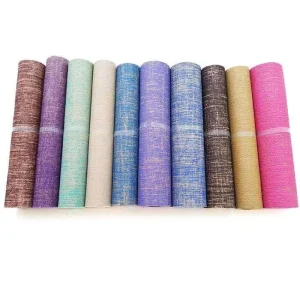 5mm High-Density Non-Slip Exercise Fitness Pilates PVC Jute Yoga Mat