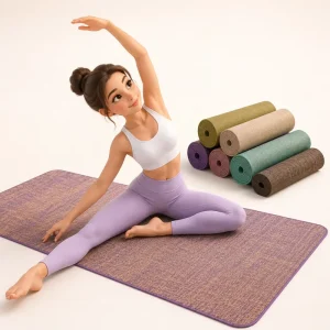 5mm Organic Fabric Woven Jute Linen Texture High-Density Natural Jute Yoga Mat