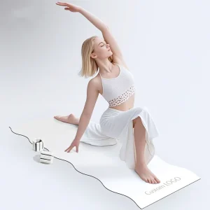 5mm PU Rubber Non-Slip Pilates Studio Arch Wavy Oval Yoga Mat