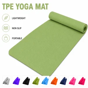 5mm Printed Non-Slip PVC Yoga Mat with Bag, Indigo Sundial